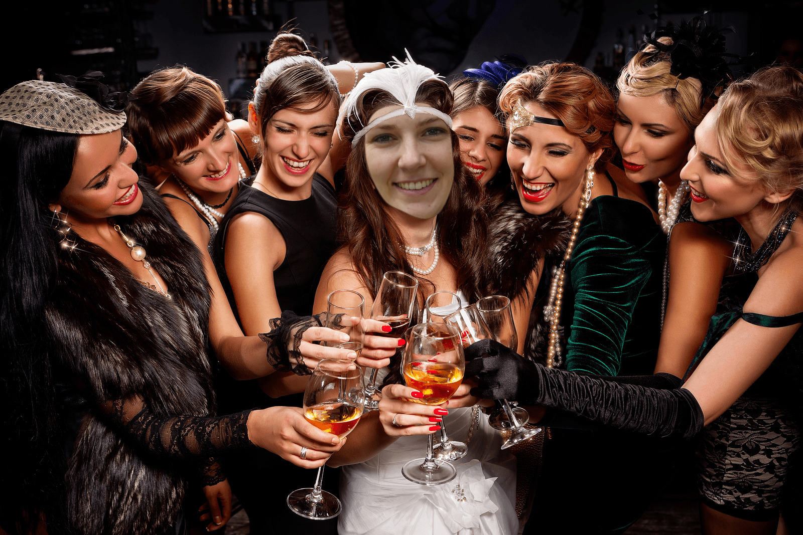 Annalyn Frame celebrating with girlfriends